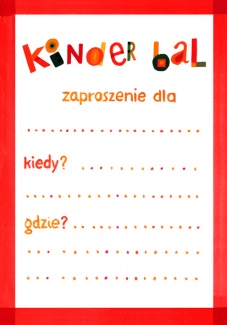 Zaproszenia - Na kinderbal - Zaproszenie "Pionowe"