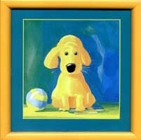 Obrazki - Dla dzieci - "Pies z piłką"